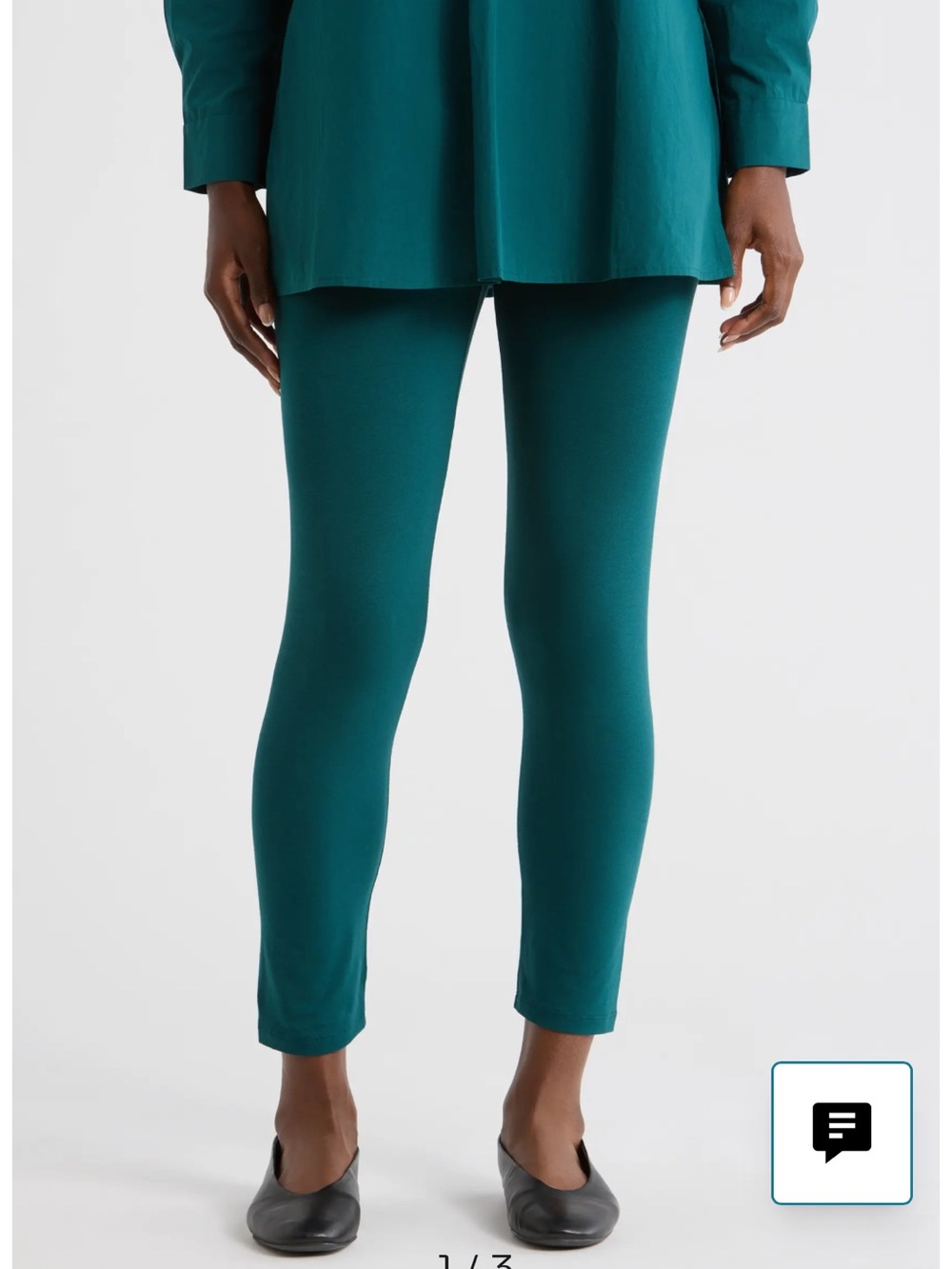 NWT Eileen Fisher Green Viscose Crop Leggings | Size 3X